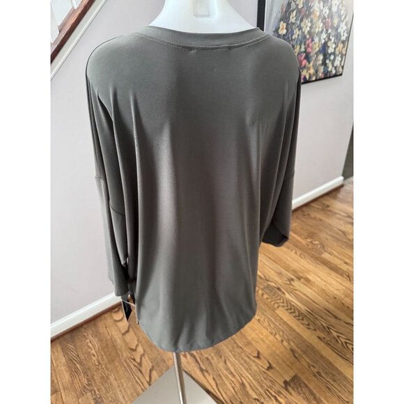NWT Joseph Ribkoff Cocoon Top Tee Green Black Size 14 - Picture 4 of 5